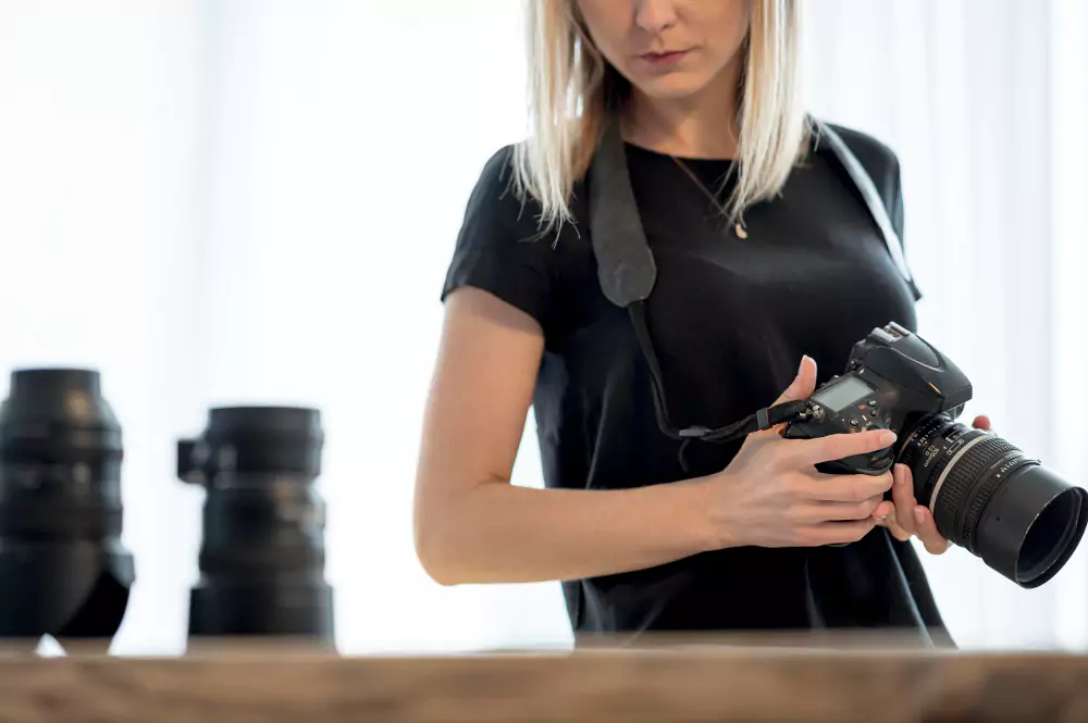 Photographer capturing landscape